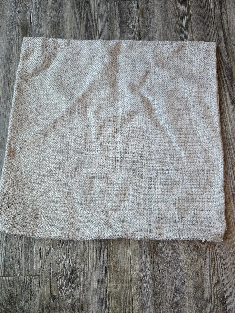 Textured Light Gray Pillow Cover